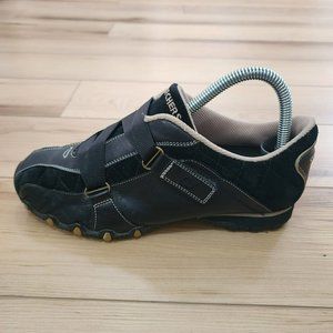 Skechers Slip On Leather/Suede Black Casual Shoes Sneakers 46297 Women's 7